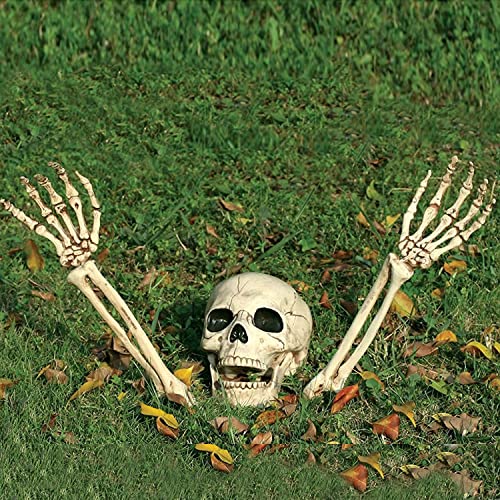 Jonami Halloween Deko Horror Skelett Schädel Realistische Dekoration Gruseliger Skeleton für Garten Hof Rasen Party Dekorationen von Jonami