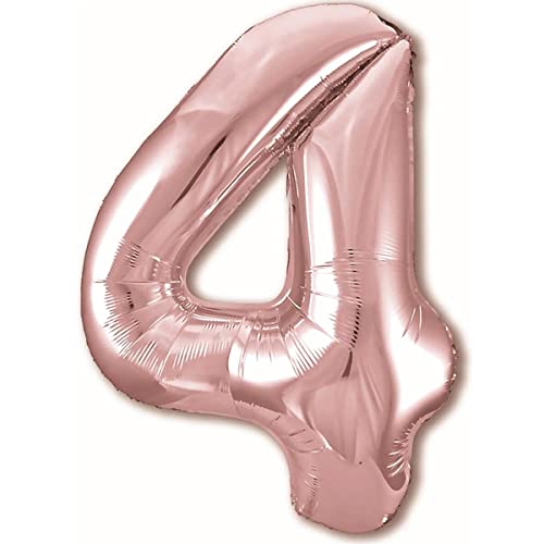 Luftballon 4. Geburtstag Zahl 4 Rosegold XXL Riesen Folienballon 100cm Geburtstagsdeko Mädchen Ballon Zahl Deko zum Geburtstag. Fliegt mit Helium. Luftballon 4. Geburtstag Zahl 4 Rosegold XXL Riesen Folienballon 100cm Geburtstagsdeko Mädchen Ballon Zahl Deko zum Geburtstag. Fliegt mit Helium. von Jonami