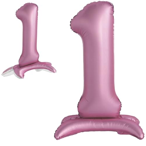 Luftballon 1. Geburtstag Zahl 1 Rosa Stehende XXL Riesen Folienballon 82cm Geburtstagsdeko Mädchen Ballon Zahl Deko zum Geburtstag. Luftballon 1. Geburtstag Zahl 1 Rosa Stehende XXL Riesen Folienballon 82cm Geburtstagsdeko Mädchen Ballon Zahl Deko zum Geburtstag. von Jonami