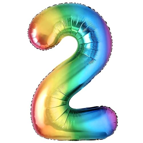Luftballon 2. Geburtstag Zahl 2 Mehrfarbig Foil XXL Riesen Folienballon 100cm Geburtstagsdeko Ballon Zahl Deko zum Geburtstag. Fliegt mit Helium. Luftballon 2. Geburtstag Zahl 2 Mehrfarbig Foil XXL Riesen Folienballon 100cm Geburtstagsdeko Ballon Zahl Deko zum Geburtstag. Fliegt mit Helium. von Jonami