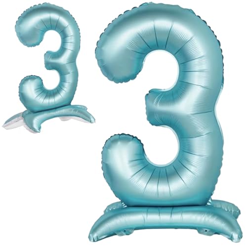 Luftballon 3. Geburtstag Zahl 3 Hellblau Stehende XXL Riesen Folienballon 82cm Geburtstagsdeko Jungen Ballon Zahl Deko zum Geburtstag. Luftballon 3. Geburtstag Zahl 3 Hellblau Stehende XXL Riesen Folienballon 82cm Geburtstagsdeko Jungen Ballon Zahl Deko zum Geburtstag. von Jonami