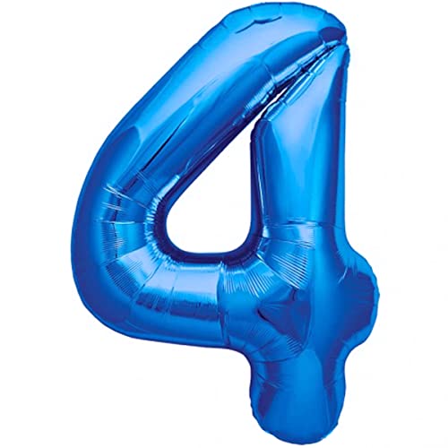 Luftballon 4. Geburtstag Zahl 4 Blau XXL Riesen Folienballon 100cm Geburtstagsdeko Jungen Ballon Zahl Deko zum Geburtstag. Fliegt mit Helium. Luftballon 4. Geburtstag Zahl 4 Blau XXL Riesen Folienballon 100cm Geburtstagsdeko Jungen Ballon Zahl Deko zum Geburtstag. Fliegt mit Helium. von Jonami