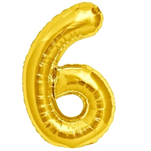 Luftballon 6. Geburtstag Zahl 6 Goldene XXL Riesen Folienballon 100cm Geburtstagsdeko Ballon Zahl Deko zum Geburtstag. Fliegt mit Helium. Luftballon 6. Geburtstag Zahl 6 Goldene XXL Riesen Folienballon 100cm Geburtstagsdeko Ballon Zahl Deko zum Geburtstag. Fliegt mit Helium. von Jonami