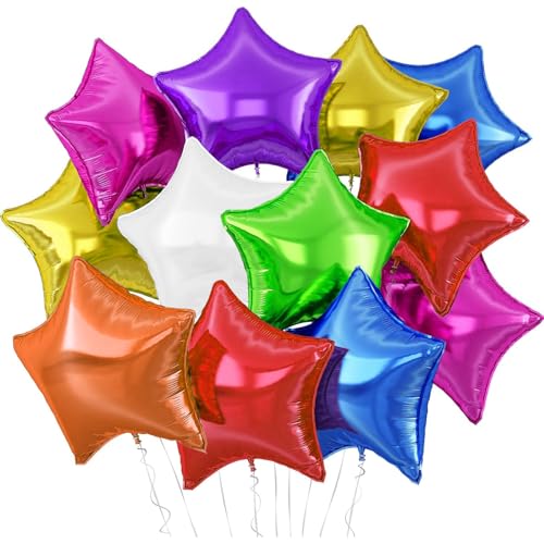 Mehrfarbige Stern Folienballons Bunt Helium, Luftballon Bunte Folie, 8 Farben, Partyballons, Dekoration fur Geburtstags, Deko Karneval - 25 stk Mehrfarbige Stern Folienballons Bunt Helium, Luftballon Bunte Folie, 8 Farben, Partyballons, Dekoration fur Geburtstags, Deko Karneval - 25 stk von Jonami