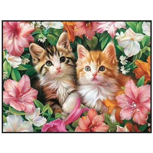 Diamond Painting Katze Tier Diamond Painting Erwachsene,5D Diamant Painting Bilder Full Drill Diamond Painting Kinder,DIY Malen Nach Zahlen Diamant Malerei Stickerei Set für Wand Dekor 65x90 cm Y/833 Diamond Painting Katze Tier Diamond Painting Erwachsene,5D Diamant Painting Bilder Full Drill Diamond Painting Kinder,DIY Malen Nach Zahlen Diamant Malerei Stickerei Set für Wand Dekor 65x90 cm Y/833 von Jonceen