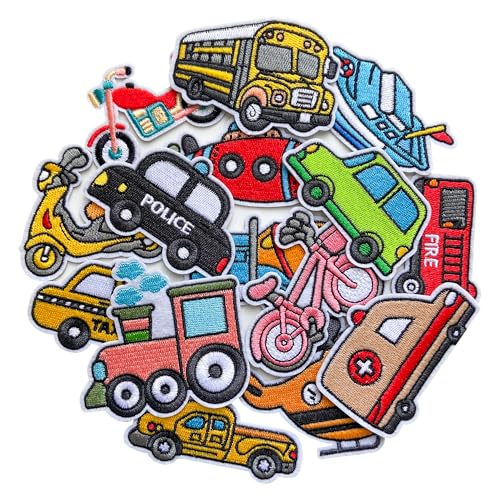 Jongdari Aufnäher zum Aufbügeln für Jungen, bestickter Trucker-Hut, zum Aufnähen für Taschen, Kleidung, Jacken, 15 Stück Jongdari Aufnäher zum Aufbügeln für Jungen, bestickter Trucker-Hut, zum Aufnähen für Taschen, Kleidung, Jacken, 15 Stück von Jongdari