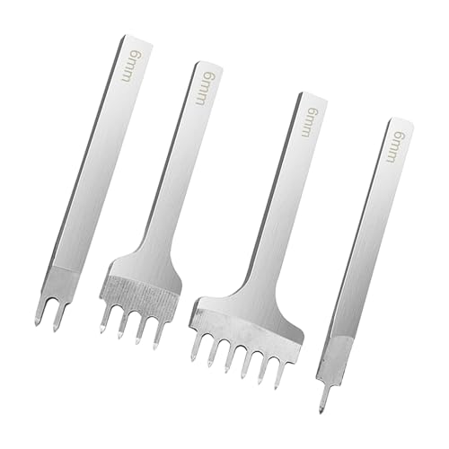 Leder Stanzset Für Nähte - 4X Zinken Leder Gravur Lochstanzen - Stahl Lochzange Für Lederarbeiten Profis Hobbyisten Anfänger Leder Stanzset Für Nähte - 4X Zinken Leder Gravur Lochstanzen - Stahl Lochzange Für Lederarbeiten Profis Hobbyisten Anfänger von Jongyumo