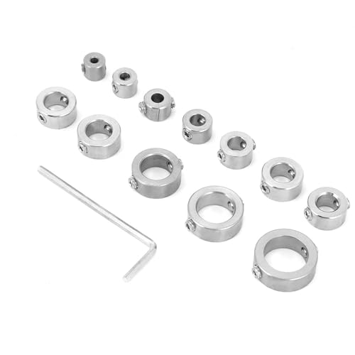 12-pcs 3-16 Mm Edelstahl-Stahlbohrtiefe Stop-Bit-Kragen, Bohrgrenze Ring, Dübelschacht, für Hohe Kohlenstoffstahlbohrer, Positionierung und Klemmvorrichtung von Jonlaki