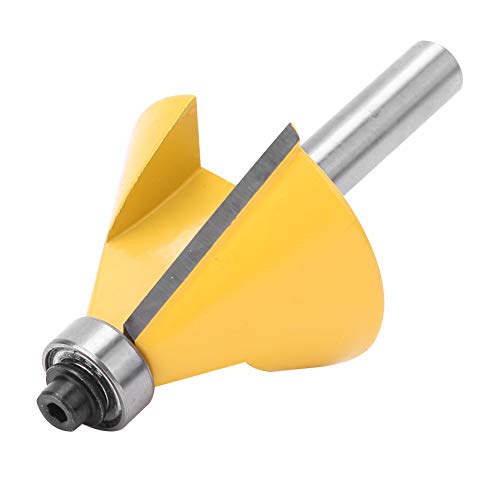 8mm Schaftschamfer -Schrägrandkanten -Router -Bit, YG6 -Legierungsholzholzmahlen mit Lager, überlegenem Trimmen und Schneidwerkzeug für MDF, Massivholz, Partikett, Sperrholz (15°) (22.5°) (30°) von Jonlaki