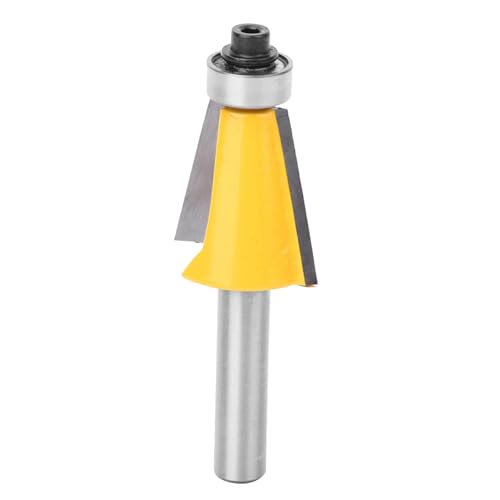 8mm Schaftschamfer -Schrägrandkanten -Router -Bit, YG6 -Legierungsholzholzmahlen mit Lager, überlegenem Trimmen und Schneidwerkzeug für MDF, Massivholz, Partikett, Sperrholz (15°) von Jonlaki