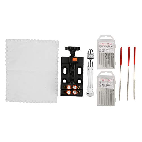 Handbohrer für Schmuckherstellung, Schmuckbohrwerkzeug 26pcs Hand Drehbohrer Stanzpolier-Set Aluminiumlegierung 0,5 Mm Bis 3,0 Mm Stift Handbohrmaschine für Harz, Holz, Plastik Handbohrer für Schmuckherstellung, Schmuckbohrwerkzeug 26pcs Hand Drehbohrer Stanzpolier-Set Aluminiumlegierung 0,5 Mm Bis 3,0 Mm Stift Handbohrmaschine für Harz, Holz, Plastik von Jonlaki