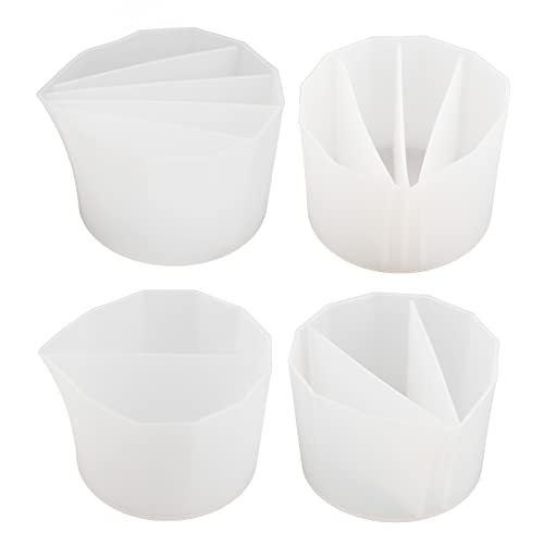 Jonlaki 4 Stile Split Tassen Silikon Wiederverwendbarer Farbe Gießen Tasse für DIY -Lackaromatherapie Schmelzenwachs von Jonlaki