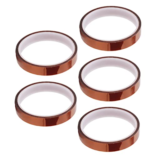 Jonlaki Hochtemperaturband, Hitzebeständiges Klebeband 300 ℃, kein Klebeband, 5pcs Wärmeklebeband, Zum Reflow -Löten, Transformatorisolierung, Polyimidmaterial (20MM) von Jonlaki