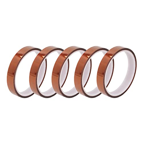 Jonlaki Hochtemperaturband, Hitzebeständiges Klebeband 300 ℃, kein Klebeband, 5pcs Wärmeklebeband, Zum Reflow -Löten, Transformatorisolierung, Polyimidmaterial (30 mm) von Jonlaki