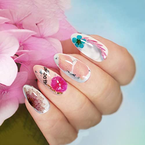 Jonlaki Nägel Getrocknete Blumendekoration Diy Nägel Kunst False Blumen Maniküre Nageldekor Frauen Frauen (6 Gitter-Trockenblumen 02) von Jonlaki