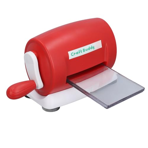 Manual Sterbchen Schneidemaschine, Handpräge -Sterbe für Professionelles Scrapbooking -Kartenmaking, Ideal für Papier, Folie, Band, Leder, Rot von Jonlaki