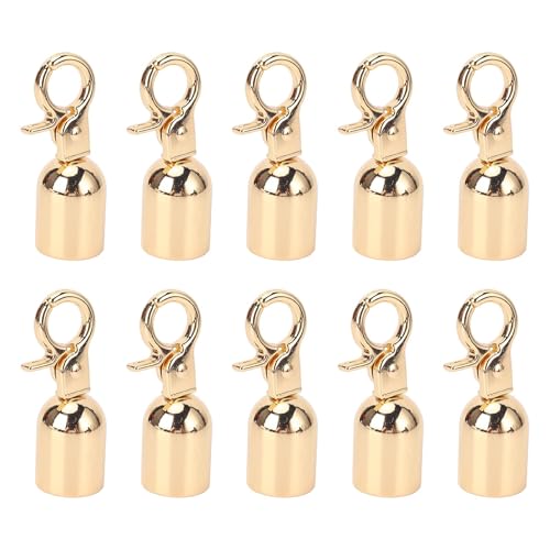 Metallkabelendkappe, Kompakte Effiziente 10 Sets Zinklegungs -Kabel -Fass -Endspitze Robuste für Schuhe (GOLD) von Jonlaki
