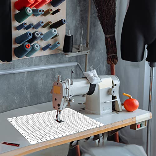 Jonnick Quilt-Matte mit klebriger Rückseite, Nähmatte zum Quilten, Freibewegung, Quilt-Zubehör, Gittermarkierung erleichtert das Nähen (Weiß, 30,5 x 50,8 cm) von Jonnick
