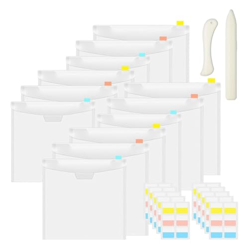 Jooehyer 12-Teilige Scrapbook-Papier-Organizer mit Selbstklebendem Index-Etikett für 12-Papier, Vinylpapier, Transparente Aufbewahrungstasche Aus Vinylpapier für Karten Jooehyer 12-Teilige Scrapbook-Papier-Organizer mit Selbstklebendem Index-Etikett für 12-Papier, Vinylpapier, Transparente Aufbewahrungstasche Aus Vinylpapier für Karten von Jooehyer