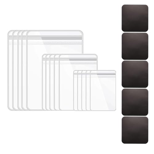 Jooehyer 30 Prozent Klarer Plastik -Ohrring -Beutel PVC -Schmucktaschen mit 12 Pcs Anti -Turh -Streifen Halskette Organizer für Schmuckstücke von Jooehyer