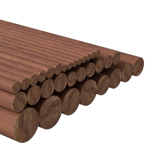 Jooehyer 32 Stück 7 Größen Walnuss Holzdübelstangen 6 Holzdübelstangen Stäbe 4/6/8/10/12/15/18 mm Holzstäbe Jooehyer 32 Stück 7 Größen Walnuss Holzdübelstangen 6 Holzdübelstangen Stäbe 4/6/8/10/12/15/18 mm Holzstäbe von Jooehyer