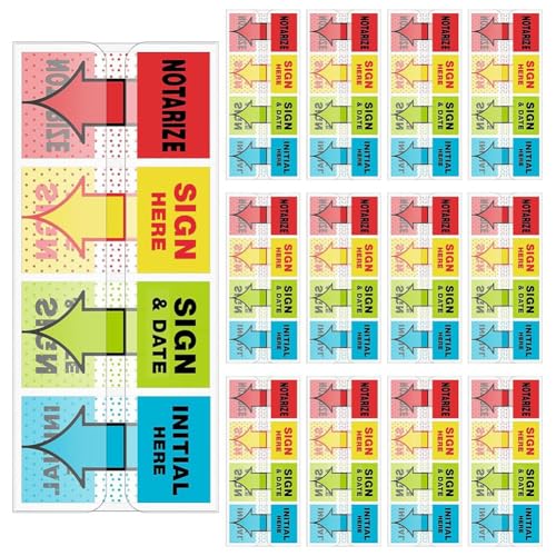 Jooehyer 500 PCs Zeichen Hier Aufkleber Notarize Initiale Hier Zeichen und Datum Tabs Aufkleber für Büroschüler Notizbuch Jooehyer 500 PCs Zeichen Hier Aufkleber Notarize Initiale Hier Zeichen und Datum Tabs Aufkleber für Büroschüler Notizbuch von Jooehyer