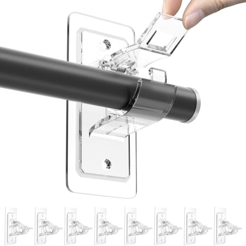 Jooehyer 8Pcs Quick-Install Vorhangstangenhalter, Kein Bohren Erforderlich, Vielseitige Aufhänger für Zuhause A Jooehyer 8Pcs Quick-Install Vorhangstangenhalter, Kein Bohren Erforderlich, Vielseitige Aufhänger für Zuhause A von Jooehyer