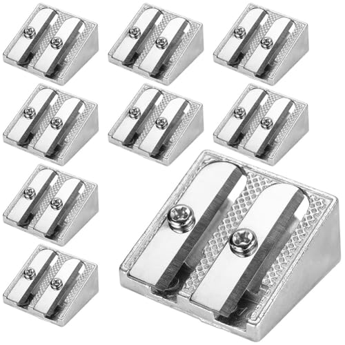 Jooehyer Bleistiftspitzer Aus Metall + 2 Löcher für Schulen, Büros, Wohnungen, Kunstprojekte, 12er-Pack Jooehyer Bleistiftspitzer Aus Metall + 2 Löcher für Schulen, Büros, Wohnungen, Kunstprojekte, 12er-Pack von Jooehyer
