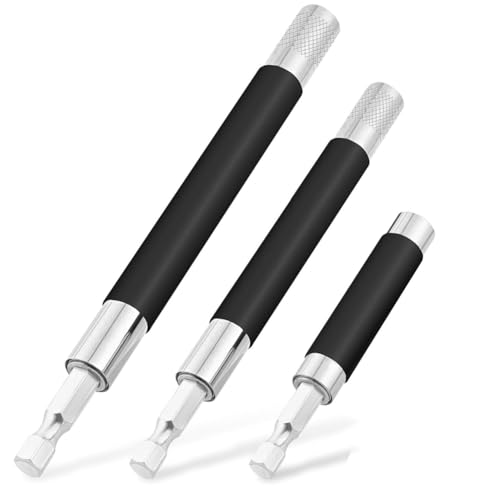 Jooehyer Bohrerhalter 3,1/4,7/5,5, Bohrerverlängerung 4 Stück, Magnetischer Bithalter 1/4 Sechskant, Bohrerverlängerungs-Bithalter von Jooehyer