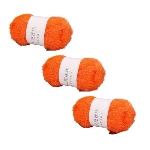 Jooehyer Glasgarn DIY Handgewebt Puppe Goldgarn Geflochten Helles Garn Orange Jooehyer Glasgarn DIY Handgewebt Puppe Goldgarn Geflochten Helles Garn Orange von Jooehyer