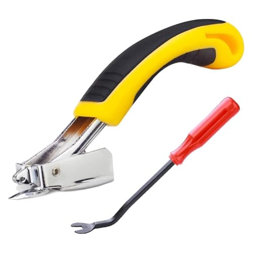Jooehyer Heftklammerentferner, Polster- und Bauklammerzieher, Tack-Lifter-Werkzeug, Robuster Teppichentferner, Gelb + Rot Jooehyer Heftklammerentferner, Polster- und Bauklammerzieher, Tack-Lifter-Werkzeug, Robuster Teppichentferner, Gelb + Rot von Jooehyer