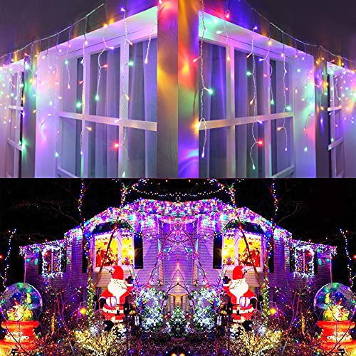 Joomer Eisregen Lichterkette Außen Bunt, 9M 300LED Eiszapfen Weihnachten Lichterkette Strom mit Timer, 8 Modi, Wasserdicht Weihnachtsbeleuchtung Außen für Garten Party Innen Balkon Deko Joomer Eisregen Lichterkette Außen Bunt, 9M 300LED Eiszapfen Weihnachten Lichterkette Strom mit Timer, 8 Modi, Wasserdicht Weihnachtsbeleuchtung Außen für Garten Party Innen Balkon Deko von Joomer