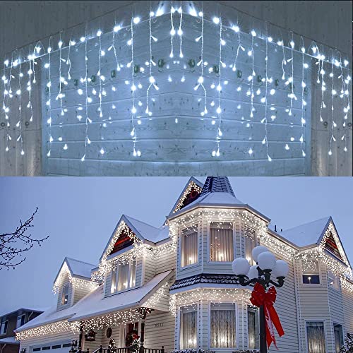 Joomer Eisregen Lichterkette Außen Weiß, 9M 300LED Eiszapfen Weihnachten Lichterkette Außen Strom mit Timer, 8 Modi, Wasserdicht Weihnachtsbeleuchtung Außen für Garten Party Innen Balkon Deko Joomer Eisregen Lichterkette Außen Weiß, 9M 300LED Eiszapfen Weihnachten Lichterkette Außen Strom mit Timer, 8 Modi, Wasserdicht Weihnachtsbeleuchtung Außen für Garten Party Innen Balkon Deko von Joomer