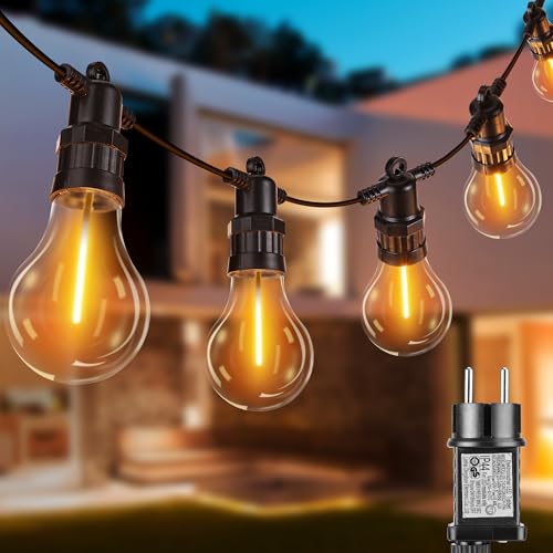 Joomer LED Lichterkette Außen Strom Outdoor 28.5M 30 Glühbirnen Lichterkette Aussen Wetterfest 8 Modi Warmweiß Outdoor Lichterkette mit Stecker Anschließbar für Garten Party Hochzeit Pavilion Balkon Joomer LED Lichterkette Außen Strom Outdoor 28.5M 30 Glühbirnen Lichterkette Aussen Wetterfest 8 Modi Warmweiß Outdoor Lichterkette mit Stecker Anschließbar für Garten Party Hochzeit Pavilion Balkon von Joomer