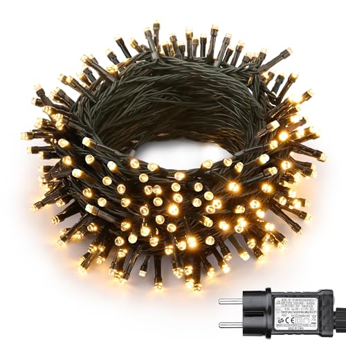 Joomer Lichterkette Außen 100 LED, 10M Weihnachtsbaum Lichterkette Strombetrieben mit Timer, 8 Modi Wasserdicht Weihnachtsbeleuchtung Innen Grünes Kabel für Outdoor Party Garten Hochzeit, Warmweiß Joomer Lichterkette Außen 100 LED, 10M Weihnachtsbaum Lichterkette Strombetrieben mit Timer, 8 Modi Wasserdicht Weihnachtsbeleuchtung Innen Grünes Kabel für Outdoor Party Garten Hochzeit, Warmweiß von Joomer