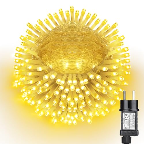 Joomer Lichterkette Außen 200 LED, 20M Weihnachtsbaum Lichterkette Strombetrieben mit Timer, 8 Modi Wasserdicht Weihnachtsbeleuchtung Innen für Outdoor Party Garten Hochzeit Deko, Warmweiß Joomer Lichterkette Außen 200 LED, 20M Weihnachtsbaum Lichterkette Strombetrieben mit Timer, 8 Modi Wasserdicht Weihnachtsbeleuchtung Innen für Outdoor Party Garten Hochzeit Deko, Warmweiß von Joomer