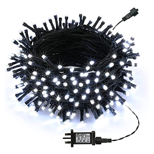 Joomer Lichterkette Außen 200 LED, 20M Weiß Weihnachtsbaum Lichterkette Strombetrieben mit Timer, 8 Modi Wasserdicht Weihnachtsbeleuchtung Deko für Outdoor Innen Weihnachten Party Garten Hochzeit Joomer Lichterkette Außen 200 LED, 20M Weiß Weihnachtsbaum Lichterkette Strombetrieben mit Timer, 8 Modi Wasserdicht Weihnachtsbeleuchtung Deko für Outdoor Innen Weihnachten Party Garten Hochzeit von Joomer