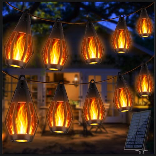 Joomer Solar Lichterkette Aussen, 12.6M 15 Bulbs LED Solar Lichterkette Außen mit Flammeneffekt, Solar Flammenlicht Lichterkette Outdoor IP65 Wetterfest Vintage für Garten Party Pavilion Balkon Joomer Solar Lichterkette Aussen, 12.6M 15 Bulbs LED Solar Lichterkette Außen mit Flammeneffekt, Solar Flammenlicht Lichterkette Outdoor IP65 Wetterfest Vintage für Garten Party Pavilion Balkon von Joomer
