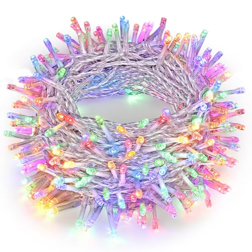 Joomer Weihnachten Lichterkette, 20M 200 LED Lichterkette Außen Batterie Timer, 8 Modi Weihnachtsbaum Lichterkette Wasserdichte Weihnachtsdeko für Balkon Zimmer Party Hochzeit Festival, Bunt Joomer Weihnachten Lichterkette, 20M 200 LED Lichterkette Außen Batterie Timer, 8 Modi Weihnachtsbaum Lichterkette Wasserdichte Weihnachtsdeko für Balkon Zimmer Party Hochzeit Festival, Bunt von Joomer