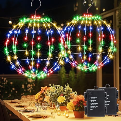 Joomer Weihnachtsbeleuchtung Außen Batterie Hängende LED Kugel Lichter Timer 33cm 144 LED und 28cm 120 LED Leuchtkugel Weihnachtsdeko Außen 8 Modi Wasserdichte für Garten Party Innen(2 Stück,Bunt) Joomer Weihnachtsbeleuchtung Außen Batterie Hängende LED Kugel Lichter Timer 33cm 144 LED und 28cm 120 LED Leuchtkugel Weihnachtsdeko Außen 8 Modi Wasserdichte für Garten Party Innen(2 Stück,Bunt) von Joomer