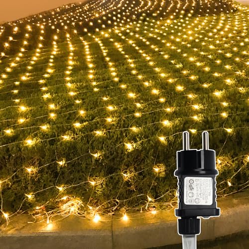 Jopassy 2x2m 198 LED Lichternetz Außen Lichterkette Netz Outdoor Lichterkette Netzlicht Dekorative Lichterketten Weihnachtslichter Außenlichterkette mit 8 Modi IP44 Wasserdicht, Warmweiß Jopassy 2x2m 198 LED Lichternetz Außen Lichterkette Netz Outdoor Lichterkette Netzlicht Dekorative Lichterketten Weihnachtslichter Außenlichterkette mit 8 Modi IP44 Wasserdicht, Warmweiß von Jopassy