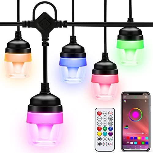 Jopassy Lichterkette Außen Wetterfest 11.6M 12 LED ABS Birne Sturzfest 8 Modi Lichterkette Innen Outdoor RGB Dimmbar mit Fernbedienung und APP IP65 Wetterfest für Zimmer Balkon Terassen Garten Party Jopassy Lichterkette Außen Wetterfest 11.6M 12 LED ABS Birne Sturzfest 8 Modi Lichterkette Innen Outdoor RGB Dimmbar mit Fernbedienung und APP IP65 Wetterfest für Zimmer Balkon Terassen Garten Party von Jopassy