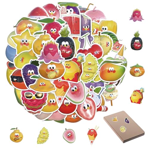 100 Stück Früchte Aufkleber Pack, Früchte Sticker Set Wasserdichte Vinyl Sticker für Kinder Teens Erwachsenen, Obst Gemüse Aufkleber für Laptop, Skateboard, Auto, Motorräder, Fahrrad, Gitarre, Koffer 100 Stück Früchte Aufkleber Pack, Früchte Sticker Set Wasserdichte Vinyl Sticker für Kinder Teens Erwachsenen, Obst Gemüse Aufkleber für Laptop, Skateboard, Auto, Motorräder, Fahrrad, Gitarre, Koffer von Jormftte