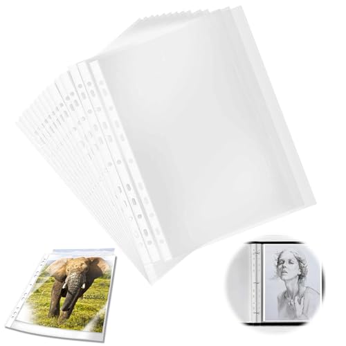100 Stück Prospekthüllen A4, A4 Hefthülle Buchumschlag Klarsichthüllen mit Lochung, Transparent genarbt Plastikhülle Klarsichthülle für Ordner Ringbücher und Hefter 100 Stück Prospekthüllen A4, A4 Hefthülle Buchumschlag Klarsichthüllen mit Lochung, Transparent genarbt Plastikhülle Klarsichthülle für Ordner Ringbücher und Hefter von Jormftte