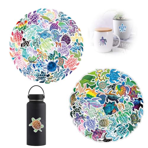 100 Stück Schildkröte Aufkleber,Turtle Stickers Set Vinyl Wasserdicht Aesthetic Aufkleber für Laptop Motorrad Fahrrad Skateboard Gepäck Koffer Computer Aufkleber Graffiti Decal 100 Stück Schildkröte Aufkleber,Turtle Stickers Set Vinyl Wasserdicht Aesthetic Aufkleber für Laptop Motorrad Fahrrad Skateboard Gepäck Koffer Computer Aufkleber Graffiti Decal von Jormftte