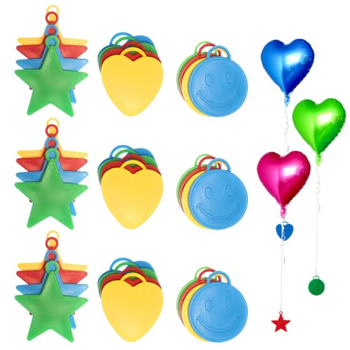 36 Stück Ballon Beschwerer, Ballongewicht für Helium, Stern Ballongewicht, Luftballons Gewichte Kunststoff, Bunte Gewichte, aufstellen für Hochzeit, Party, Geburtstag uvm von Jormftte