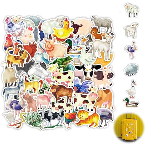 50 Stück Bauernhof Aufkleber Kinder, Sticker Bauernhoftiere Wasserfest, Lustige Tiermuster,Kinder Sticker Bauernhof Tiere Aufkleber für Mitgebsel Kindergeburtstag Gastgeschenke 50 Stück Bauernhof Aufkleber Kinder, Sticker Bauernhoftiere Wasserfest, Lustige Tiermuster,Kinder Sticker Bauernhof Tiere Aufkleber für Mitgebsel Kindergeburtstag Gastgeschenke von Jormftte