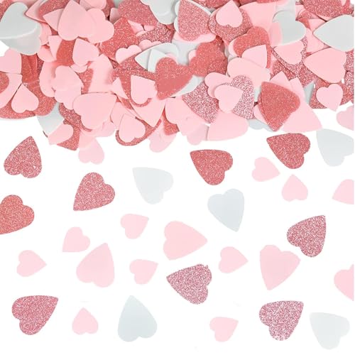 Hochzeits Glitzer Herz Konfetti, rosa silbernes Konfetti, großes Konfetti, roségoldenes Konfetti für Hochzeit, Geburtstag, Taufe, Valentinstag Hochzeits Glitzer Herz Konfetti, rosa silbernes Konfetti, großes Konfetti, roségoldenes Konfetti für Hochzeit, Geburtstag, Taufe, Valentinstag von Jormftte