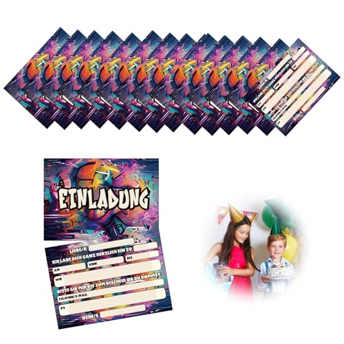 Jormftte 15 Stück Bunte Graffiti Einladungskarten, Personalisierte Einladungskarten, Coole Einladungskarten mit stylischem Graffiti-Design, Geburtstagseinladungen, Partyeinladungen Jormftte 15 Stück Bunte Graffiti Einladungskarten, Personalisierte Einladungskarten, Coole Einladungskarten mit stylischem Graffiti-Design, Geburtstagseinladungen, Partyeinladungen von Jormftte