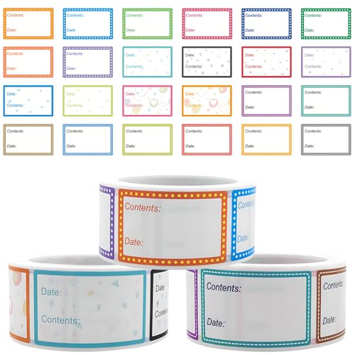 Jortmrd 1500 Stück Gefrieretiketten zum Beschriften Tiefkühletiketten Selbstklebend Klebeetiketten Lebensmitteldatum Sticker Datum Etiketten Datumsaufkleber für Küche Marmelade (25 x 40 mm, 3 Stile) Jortmrd 1500 Stück Gefrieretiketten zum Beschriften Tiefkühletiketten Selbstklebend Klebeetiketten Lebensmitteldatum Sticker Datum Etiketten Datumsaufkleber für Küche Marmelade (25 x 40 mm, 3 Stile) von Jortmrd